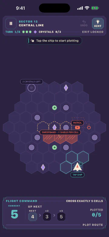 Signalwake hex route-planning board