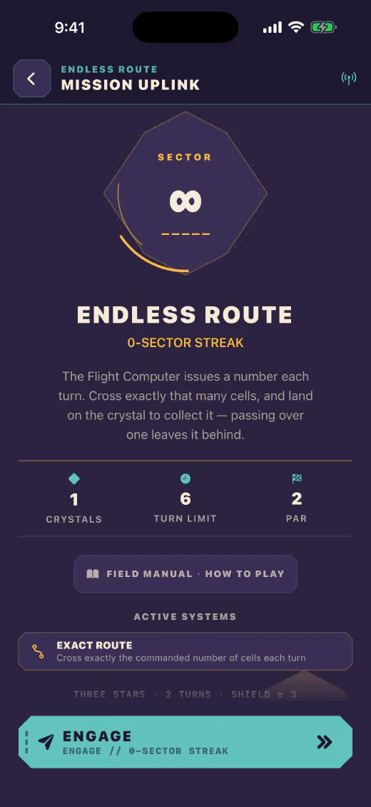 An escalating endless route deep into the map